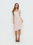 Avaline Lace Trim Blouse Top Pink