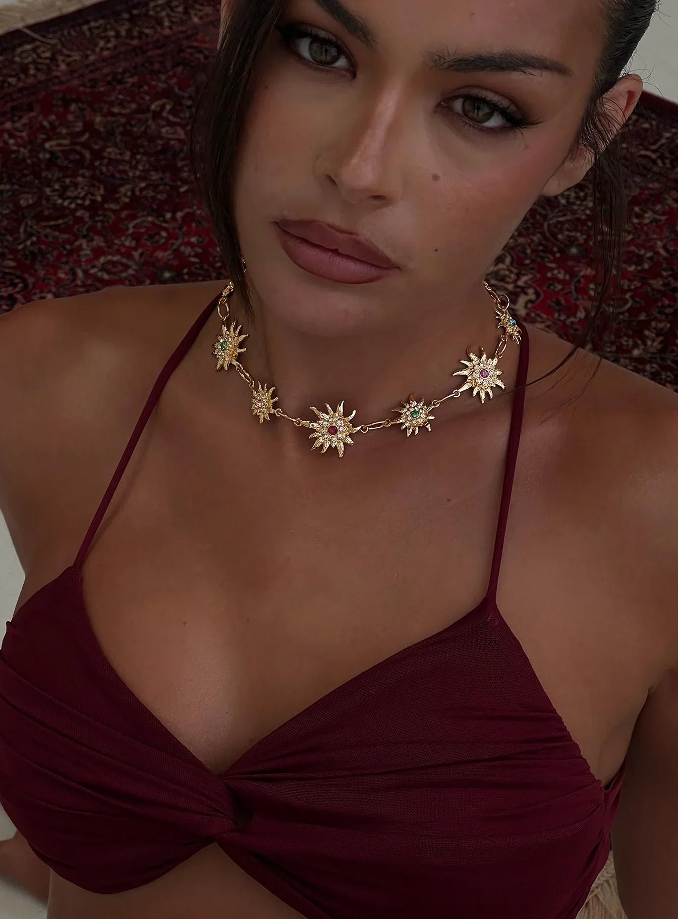 Sugary Statement Necklace Gold