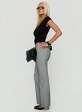 Joanah Tie Waist Pant Grey Pinstripe