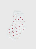 Sweet Heart Socks White Red