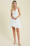 Julianna White Crochet Lace Mini Dress