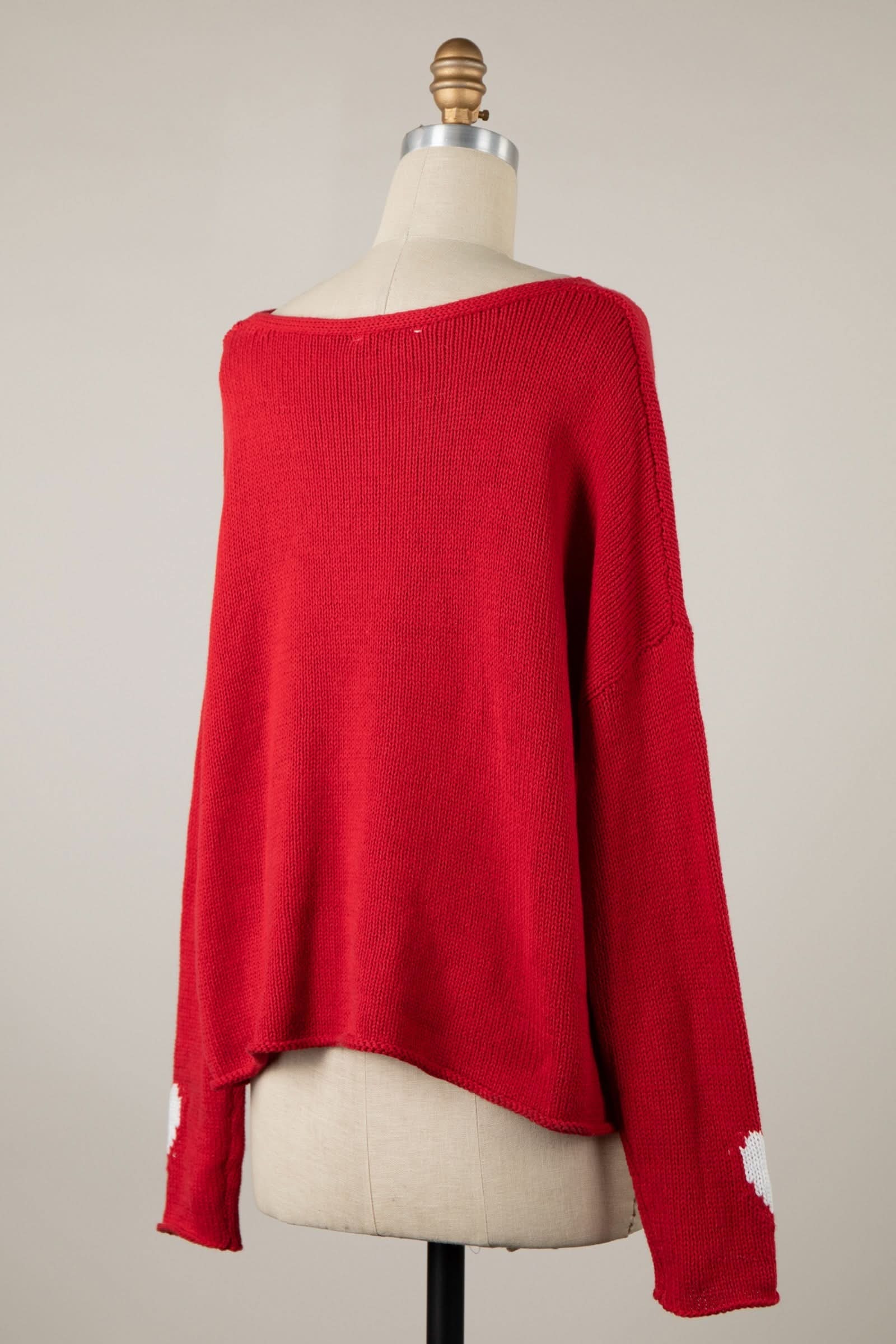 Love Ya Red Oversized Heart Sweater