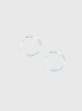 Stars Shine Hoop Earrings Clear