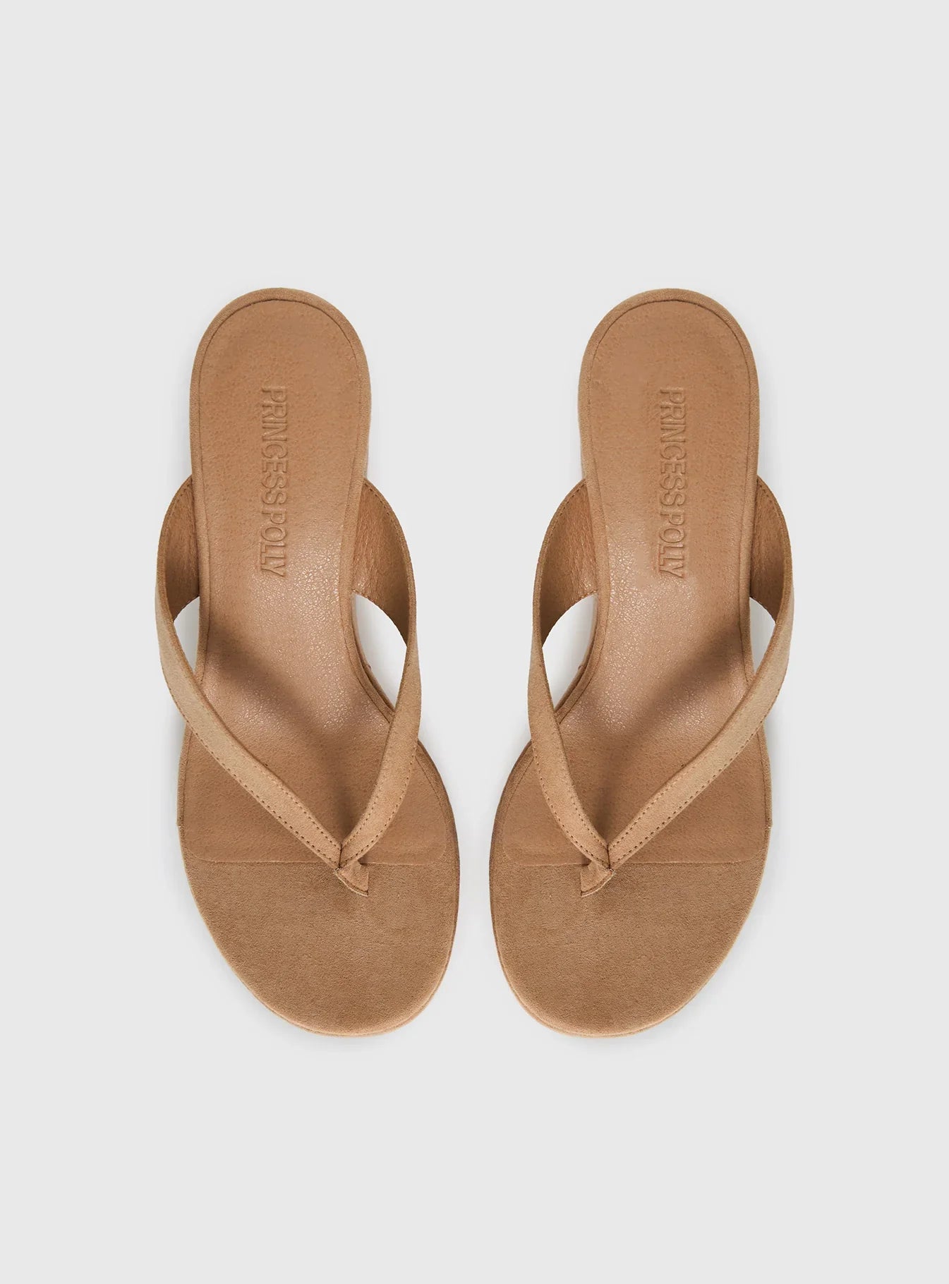 Kamiko Wedged Heels Tan Faux Suede