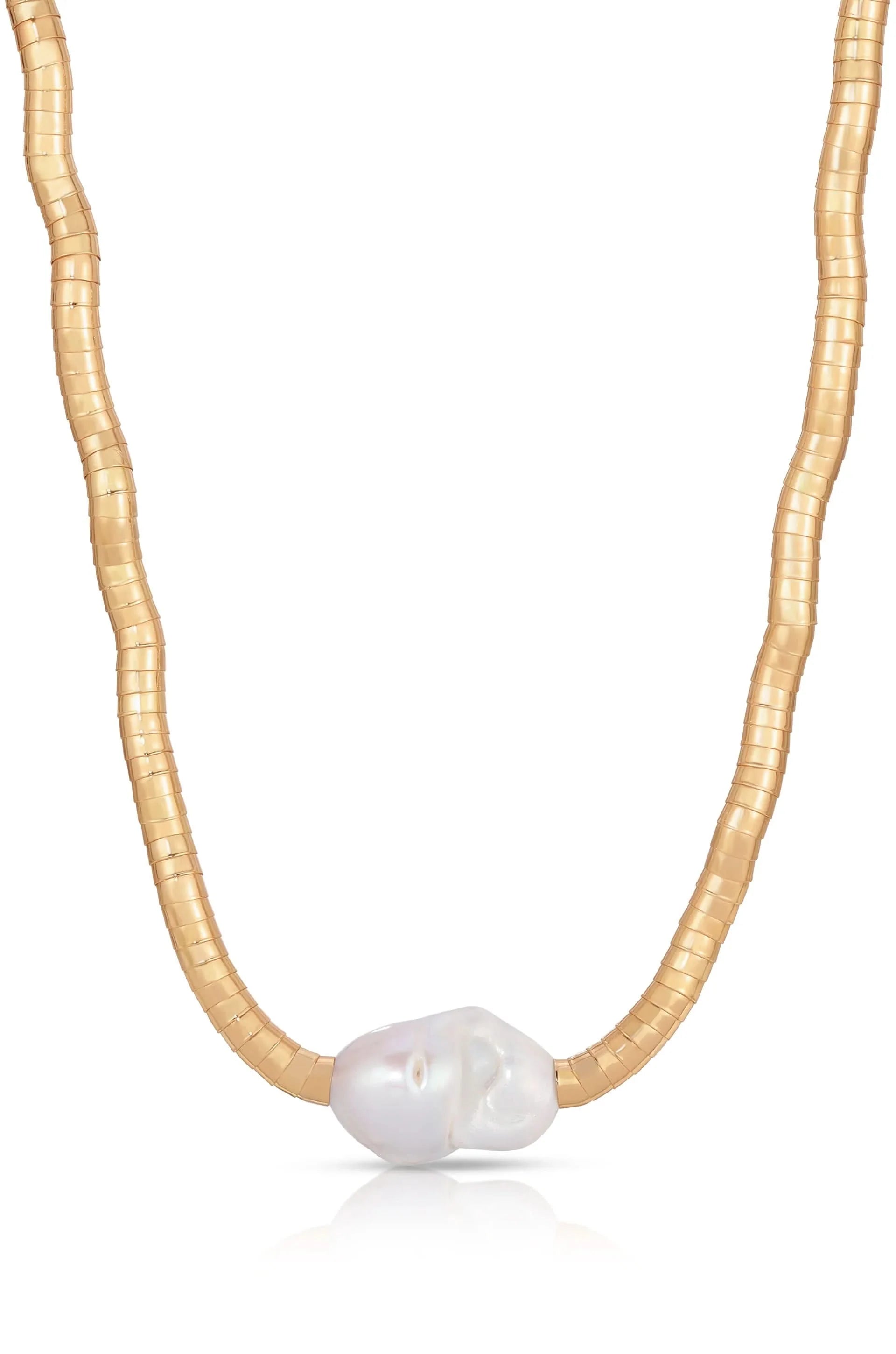 Ettika Liquid Gold and Pearl Choker