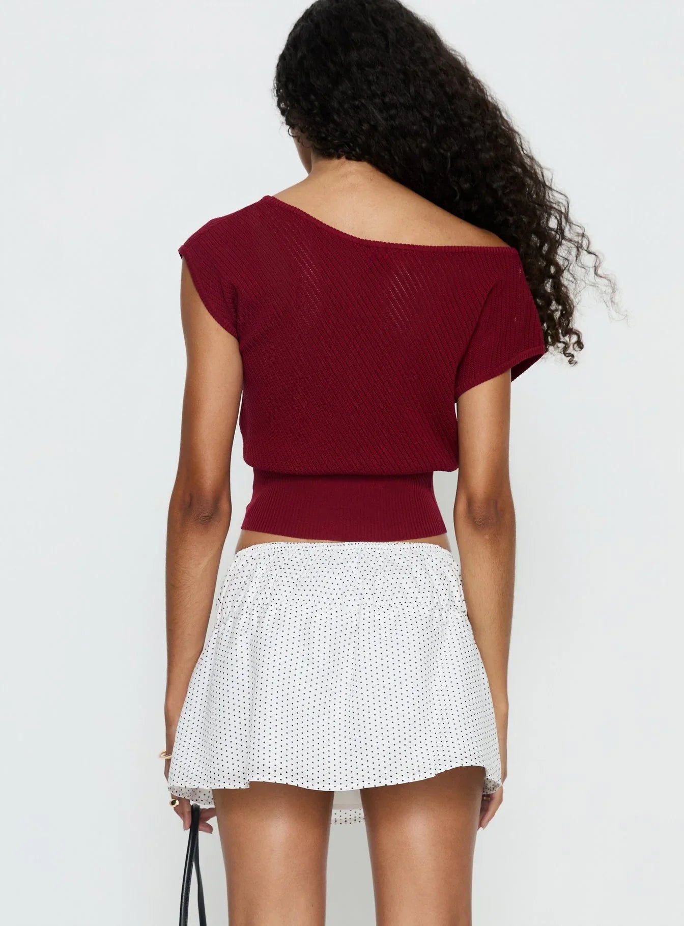 Nomi Mini Skirt White Polka Dot