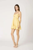 Argie Yellow Gingham Strapless Romper