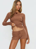 Ahani Low Rise Knit Shorts Mocha
