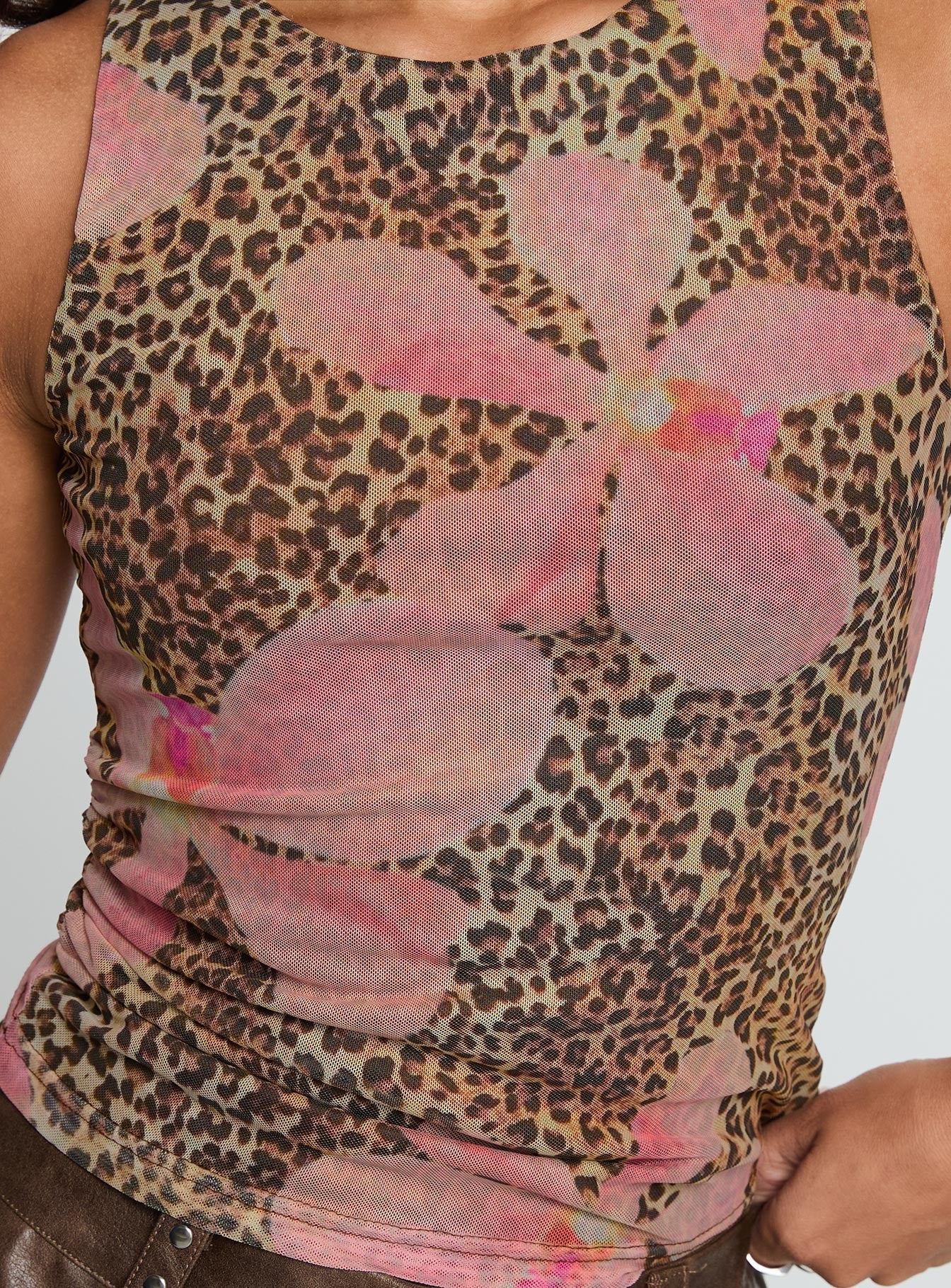 Love Is Free Top Leopard Floral