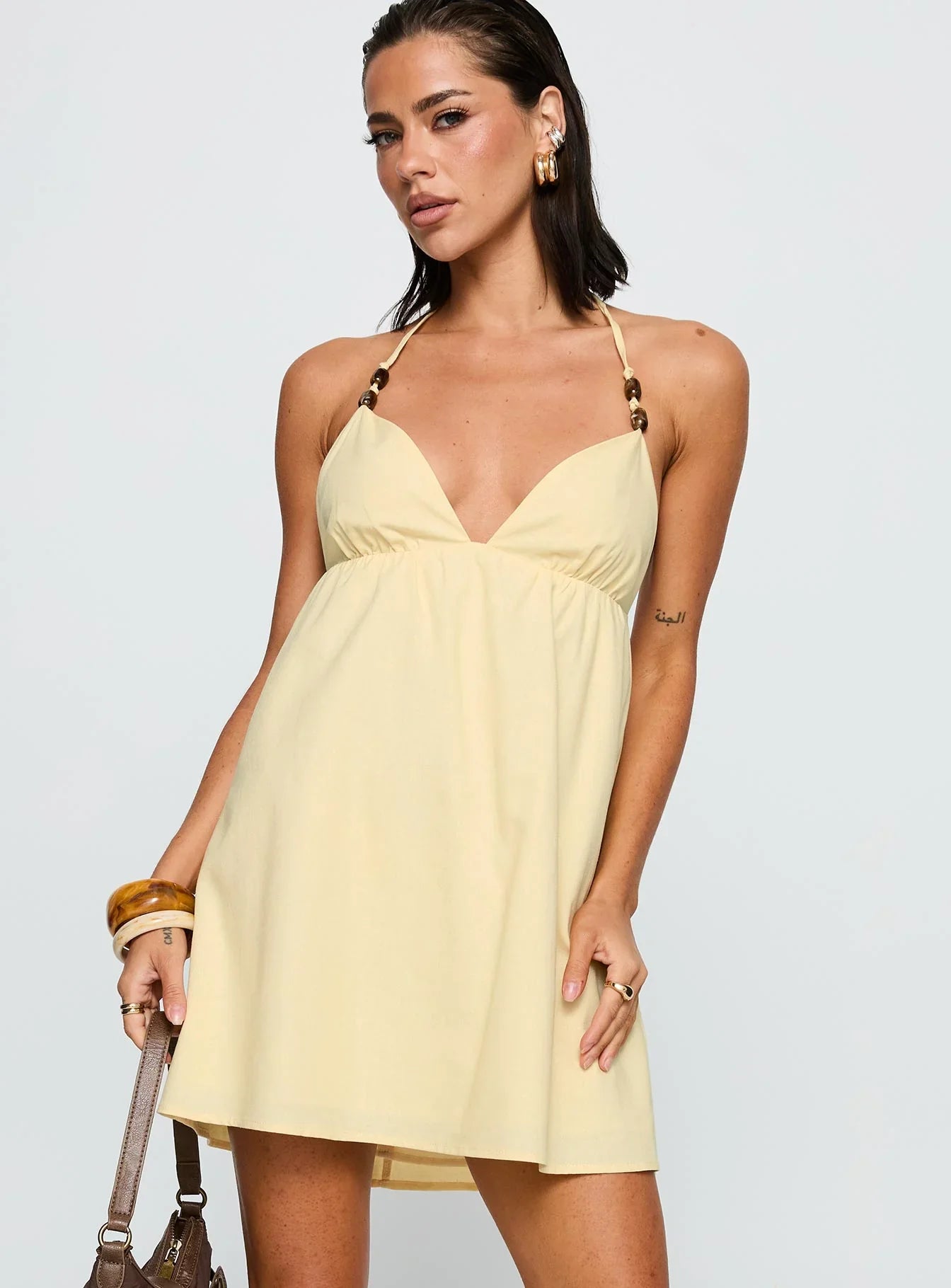 Melanea Mini Dress Yellow