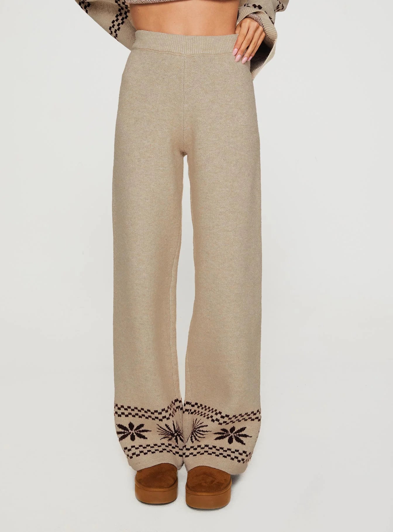 Anok Star Pants Brown Cream