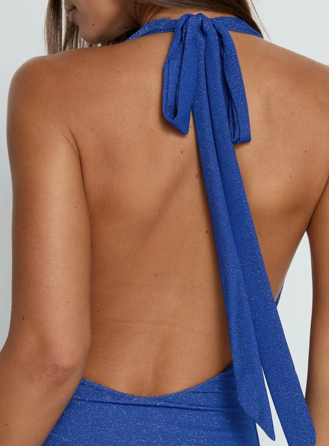 Jazminah Halter Cowl Neck Maxi Dress Royal Blue
