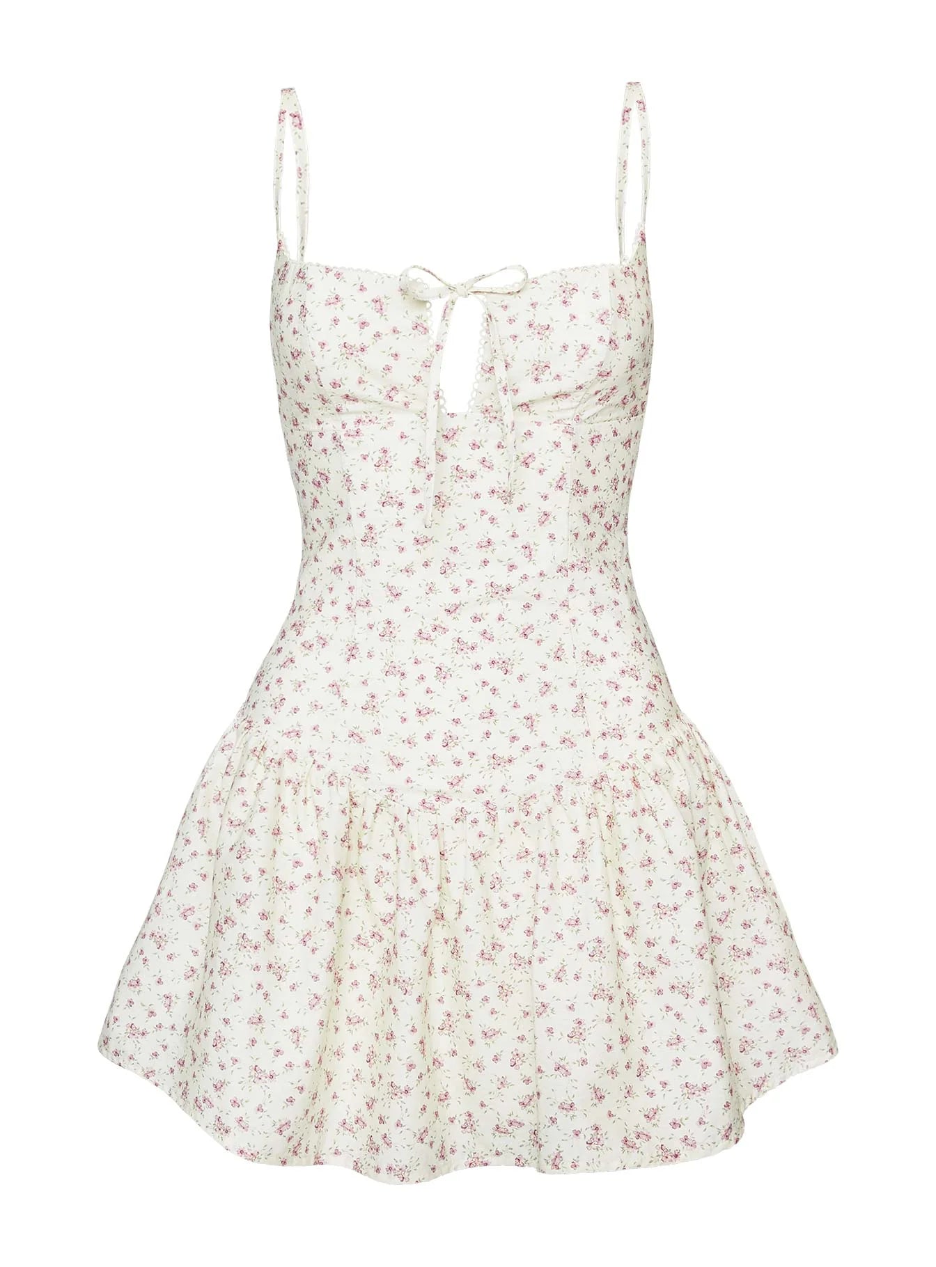 Joanie Drop Waist Mini Dress Floral Multi