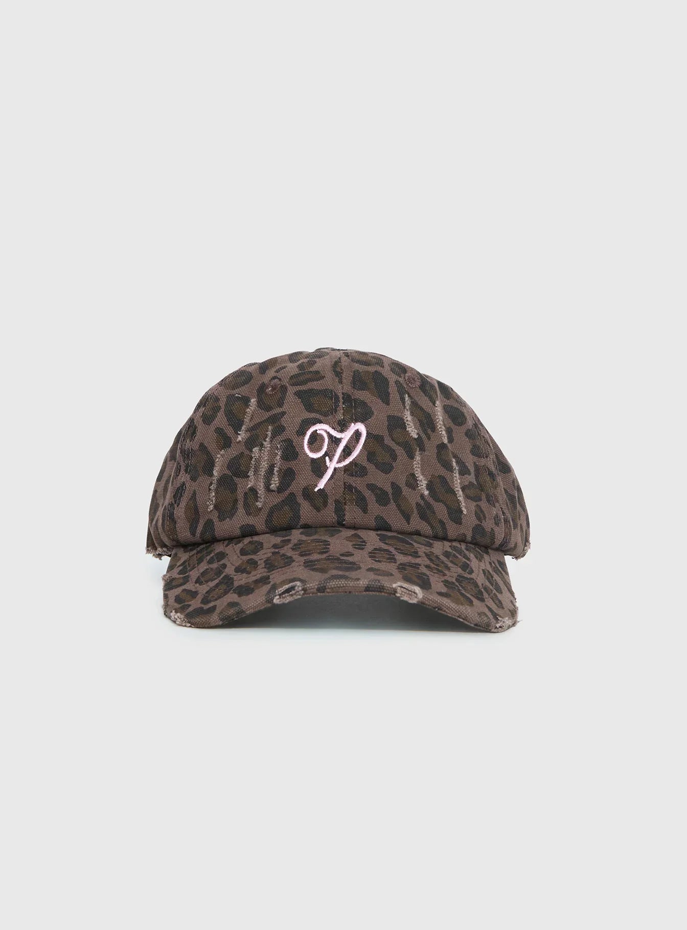 Refinery Distressed Cap Leopard Pink