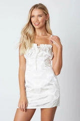 Newest Obsession Ivory Floral Print Mini Dress