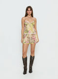 Starsigns Lace V Neck Mini Dress Animal Splice