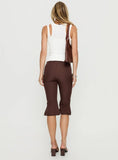 Giorgie Belted Capri Pant Chocolate Brown
