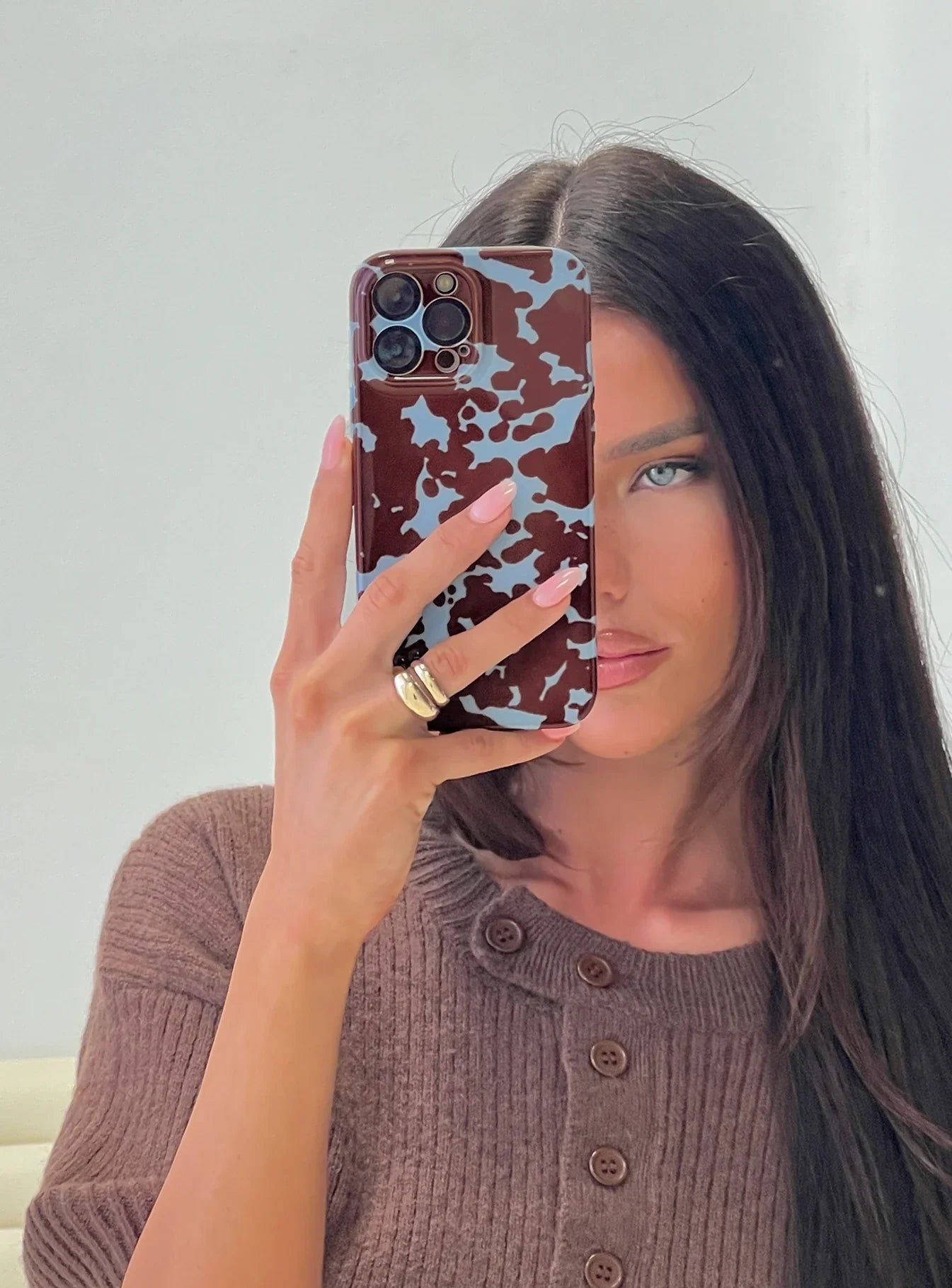 Entrancing iPhone Case Blue Red