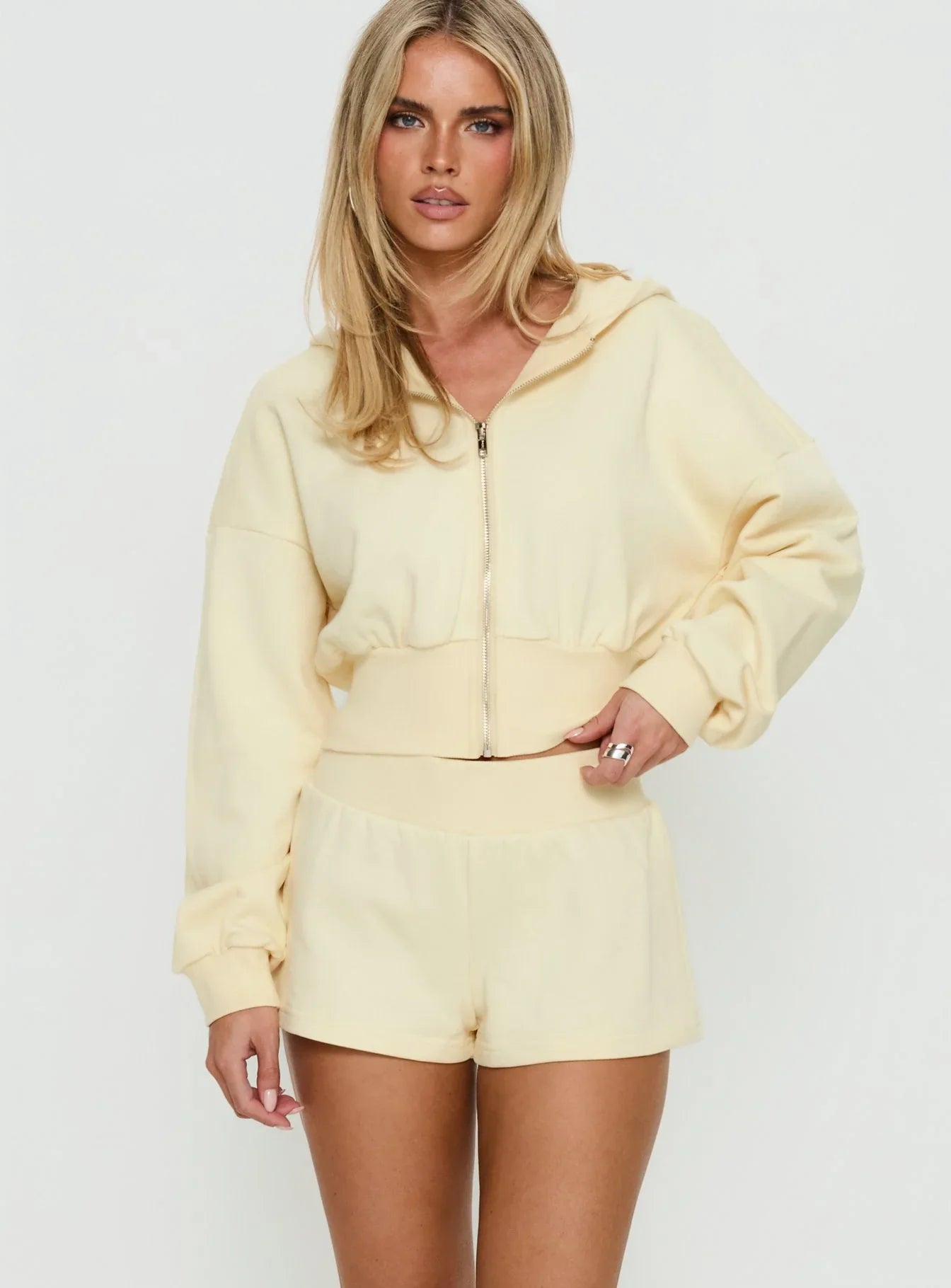 Daybreak Rib Waist Shorts Buttercream