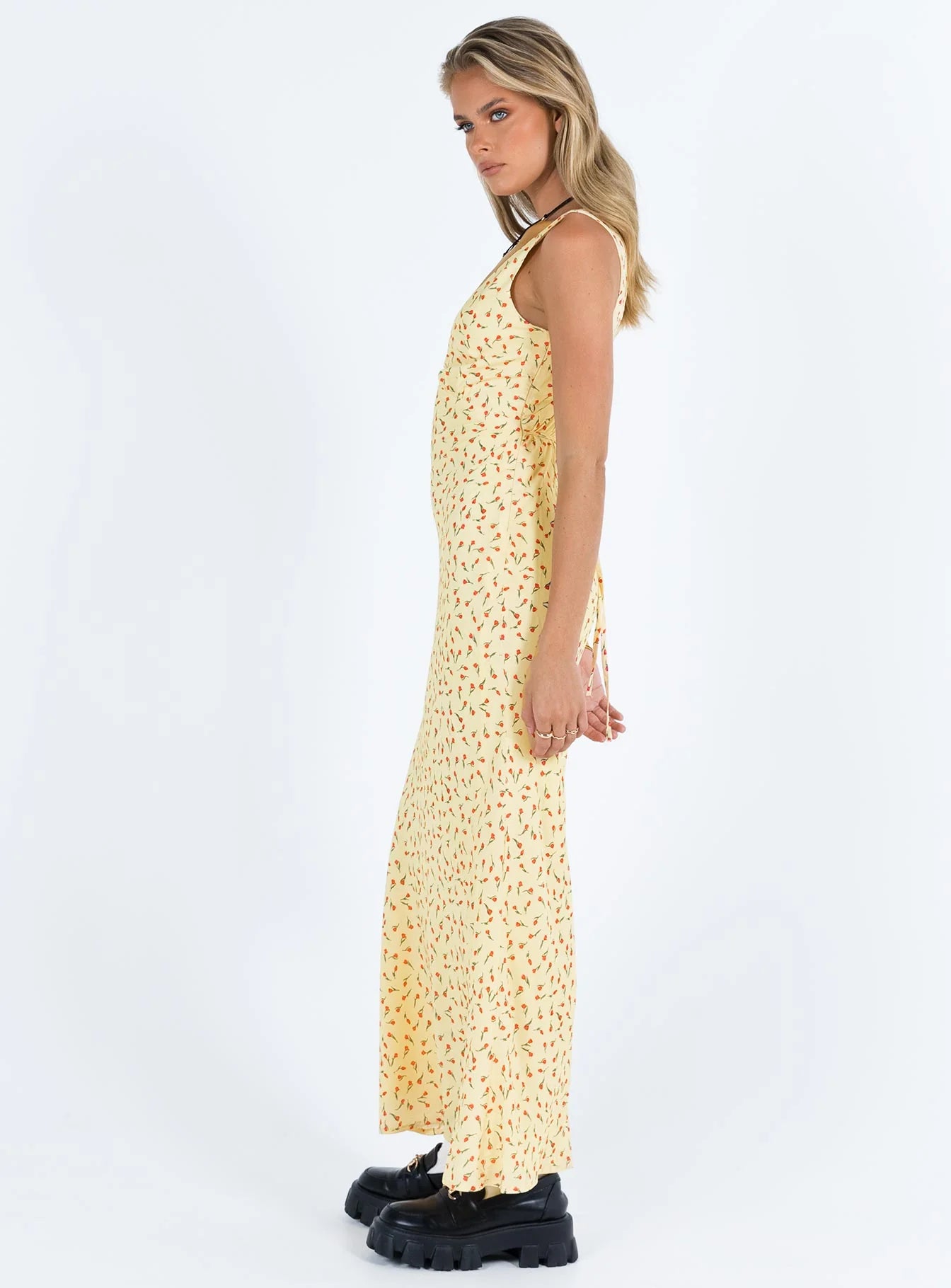 Nellie Maxi Dress Yellow Red Floral