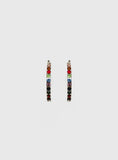 Leanah Gemstone Hoop Earrings Silver