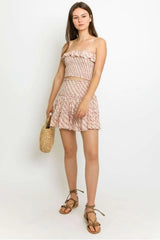 Take Me With You Blush Floral Two Piece Dress
