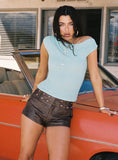 Born To Ride Shorts Washed Brown