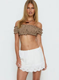 Ode To Love Mini Skort White