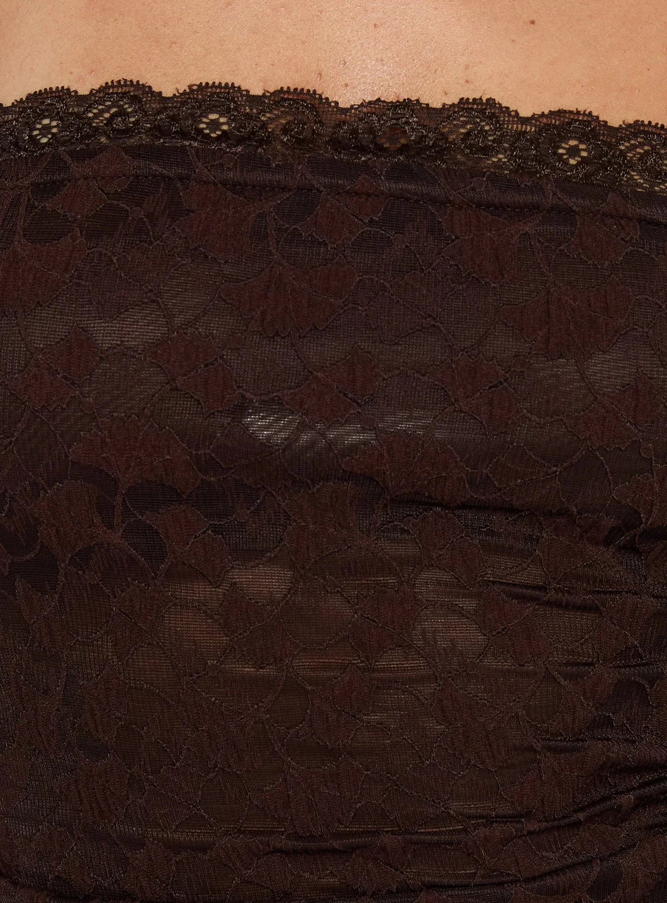 Mochapella Strapless Top Chocolate