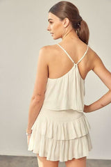 San Antonio Cream Ruffle Romper
