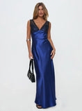 Voila Lace Maxi Dress Navy Black