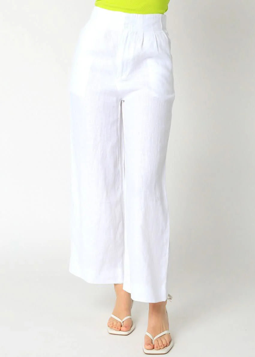 Hamptons White Wide Leg Pants