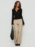 Lando Low Rise Straight Leg Jeans Tan