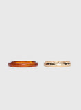 Rhi Rhi Diamante Resin Cuff Pack Brown Gold