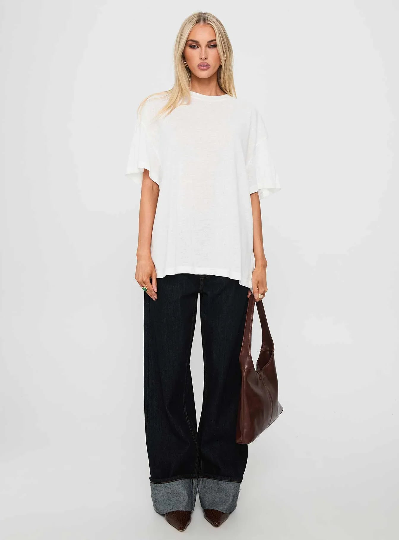 Zaydee Oversized Tee White