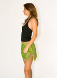Yacht Day Sequin Mini Skirt Green