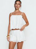 Madison Avenue Embroidered Detail Shorts White