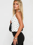 Alter Of Love Halter Top White / Polka Dot