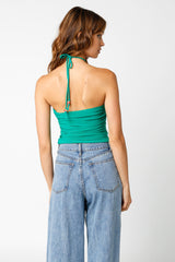 Cassia Green Halter Top