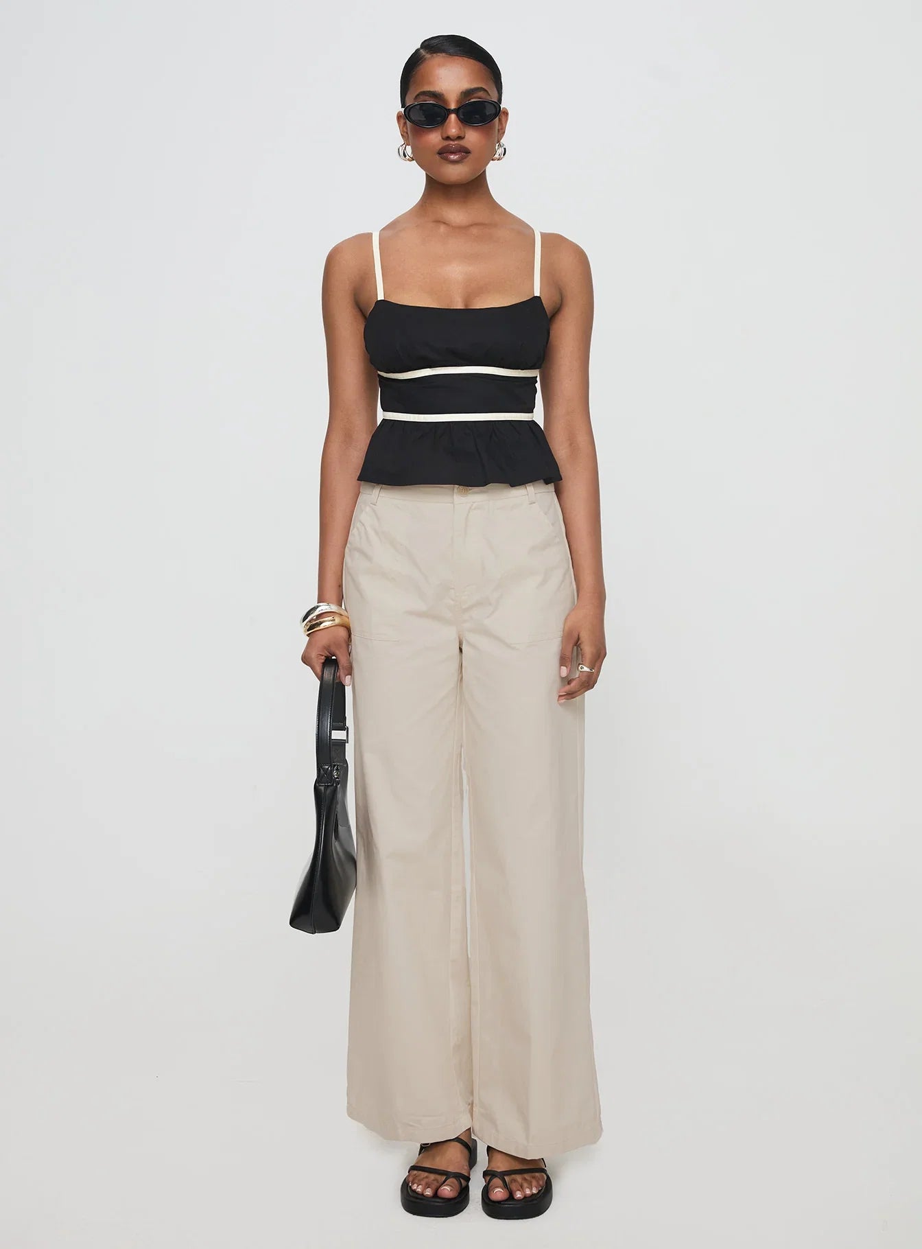 Daxon Top Black Cream