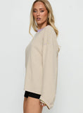 Settle Down Long Sleeve Top Lilac Lemon Stripe
