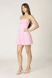 Isla Pink Strapless Mini Dress