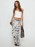 Kiden Split Maxi Skirt Zebra