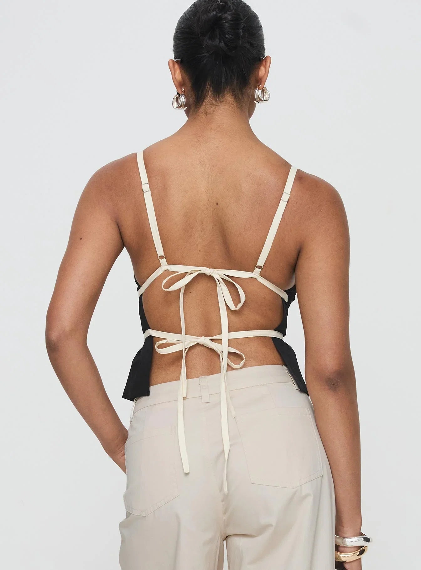 Daxon Top Black Cream