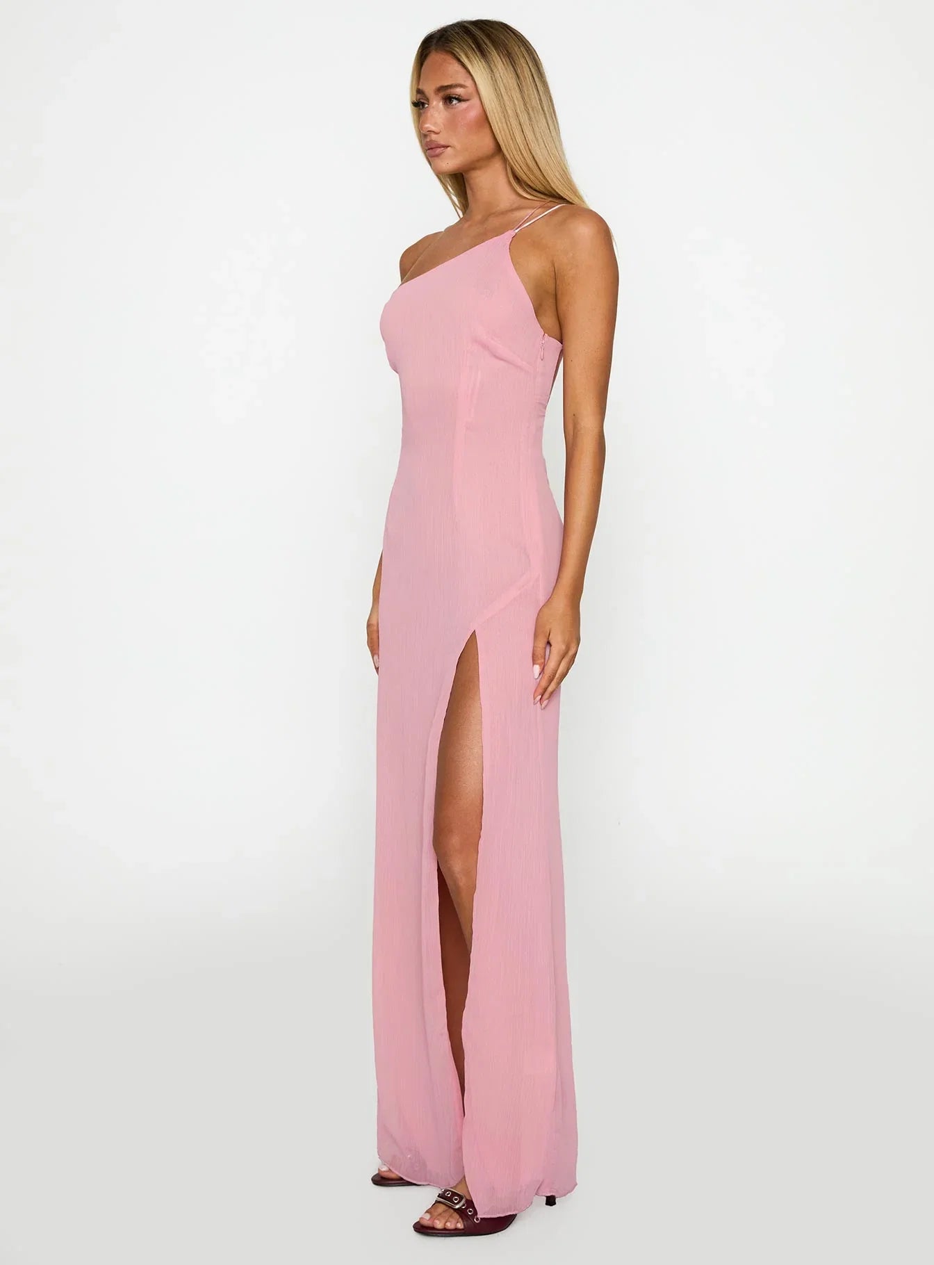 Kiss Of Life Chiffon Maxi Dress Pink
