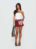 Isaria Knit Mini Skirt Red