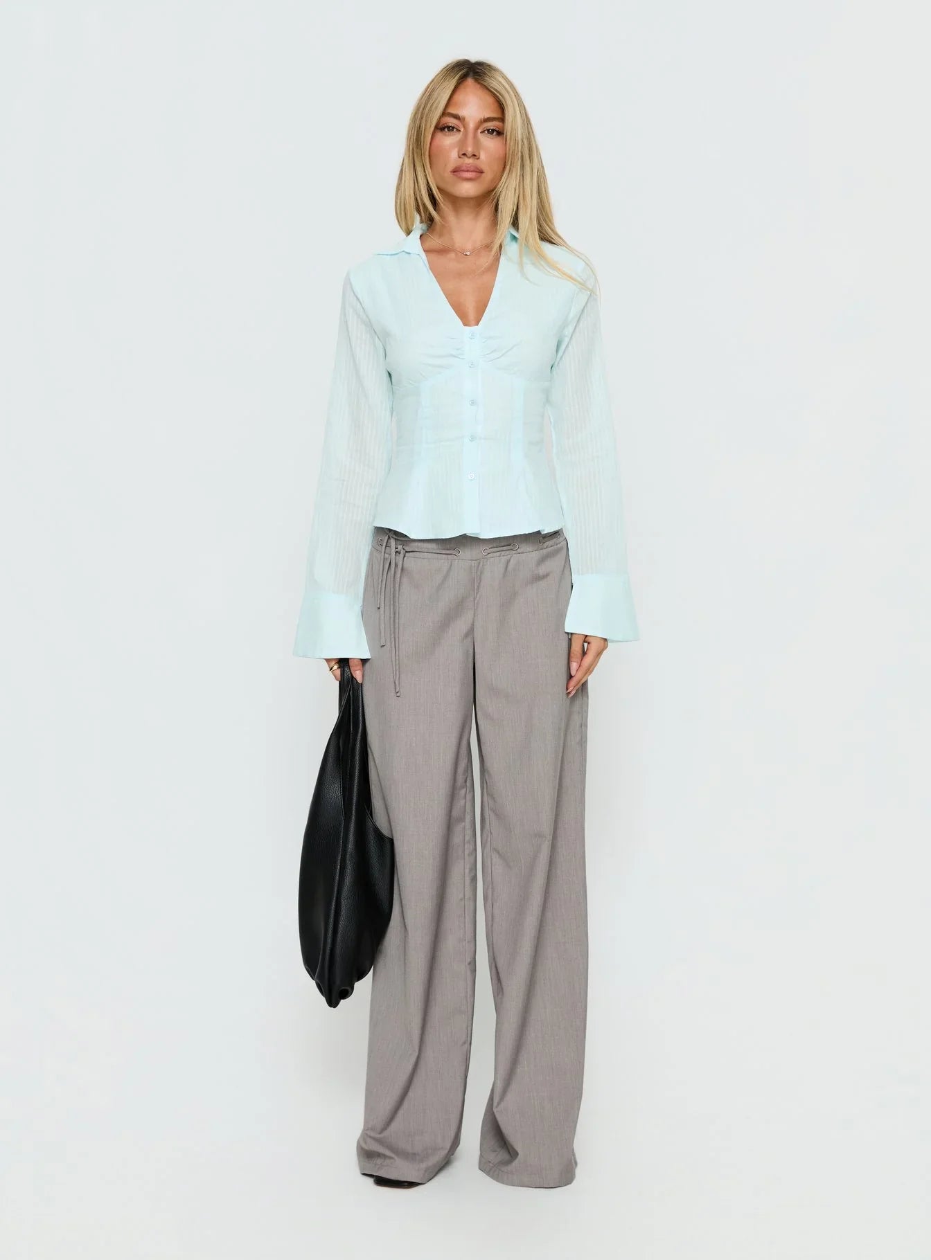 Elowenn Long Sleeve Top Soft Blue
