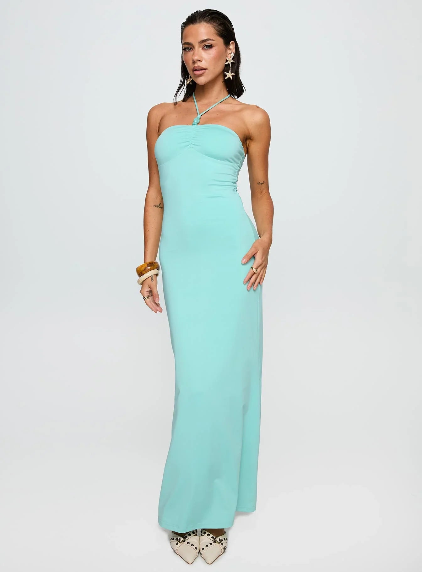 A Vision Hardware Detail Maxi Dress Blue