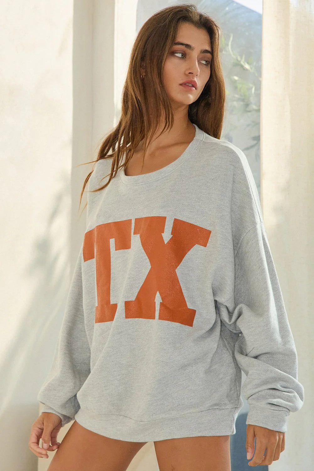 Texas Grey Crew Neck Sweatshirt