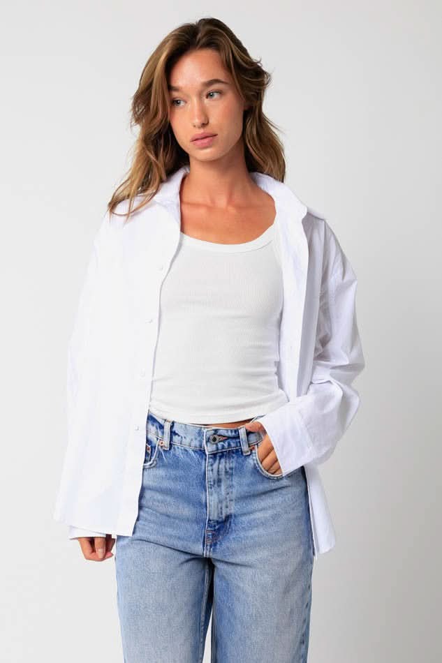 Go To White Button Up Top